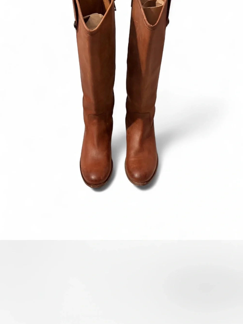 Frye Classic Tall Brown full zipper Leather Women's Boots
